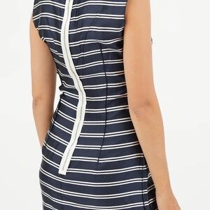 D&G Dolce Gabbana Silk Dress Navy White 8